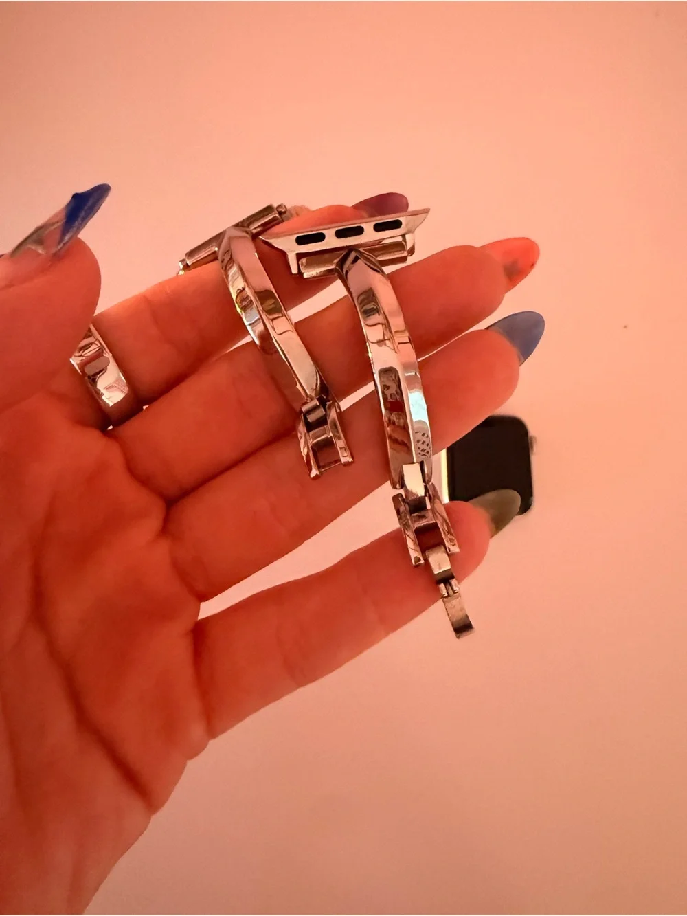 Silver Smartwatch Case and Stainless Connectors - Silver